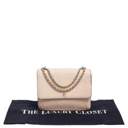 Pre Owned Tory Burch Pink Saffiano Leather Robinson Shoulder Bag