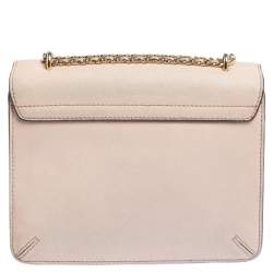 Pre Owned Tory Burch Pink Saffiano Leather Robinson Shoulder Bag