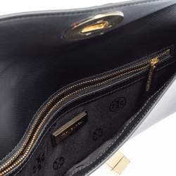 مملوكة مسبقًا Tory Burch Black Leather Diana Flap Clutch