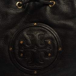 Pre Owned Tory Burch Black Leather Maisey Shopper Hobo