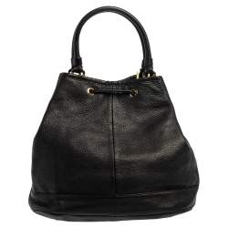 Pre Owned Tory Burch Black Leather Maisey Shopper Hobo