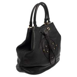 Pre Owned Tory Burch Black Leather Maisey Shopper Hobo