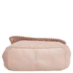 Pre Owned Tory Burch Beige Quilted Leather Marion Shoulder Bag