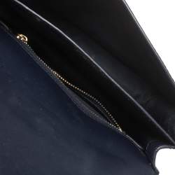 Pre Owned Tory Burch Blue Crocodile Embossed Leather Mini Juliette Top Handle Bag