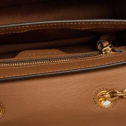 Pre Owned Tory Burch Multicolor Python Embossed Leather Gemini Link Shoulder Bag