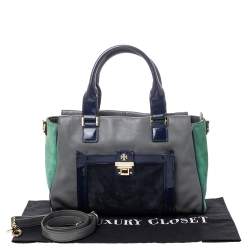 Tory Burch Multicolor Suede And Leather Tote