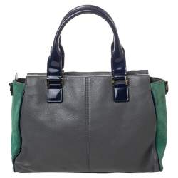 Tory Burch Multicolor Suede And Leather Tote