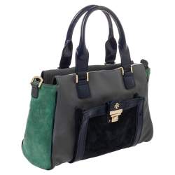 Tory Burch Multicolor Suede And Leather Tote