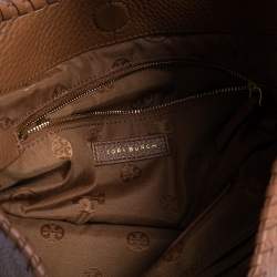 Pre Owned Tory Burch Tan Leather Marion Hobo
