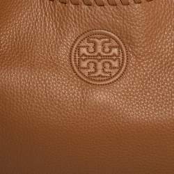 Pre Owned Tory Burch Tan Leather Marion Hobo