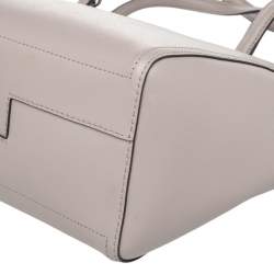 Pre Owned Tory Burch Grey Leather Small Parker Tote