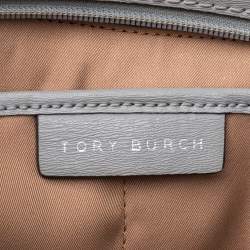 Pre Owned Tory Burch Grey Leather Small Parker Tote