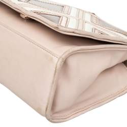 مملوكة مسبقًا حقيبة كتف توري برش فليمينغ جلد وردي متوسطة