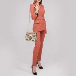 مملوكة مسبقًا حقيبة كتف توري برش فليمينغ جلد وردي متوسطة