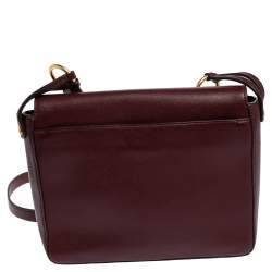 Tory Burch Burgundy Leather Miller Crossbody Bag