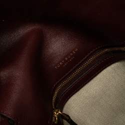 Tory Burch Burgundy Leather Miller Crossbody Bag