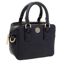 Pre Owned Tory Burch Black Leather Robinson Crossbody Bag