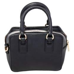 Pre Owned Tory Burch Black Leather Robinson Crossbody Bag