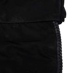 Pre Owned Tory Burch Black Nylon and Leather Messenger Bag