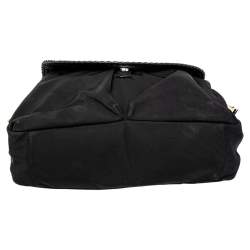 Pre Owned Tory Burch Black Nylon and Leather Messenger Bag