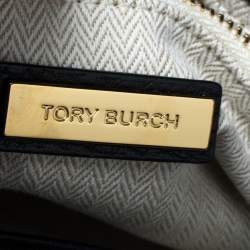 Pre Owned Tory Burch Black Leather and Suede Kira Shoulder Bag 
