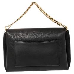 Pre Owned Tory Burch Black Leather and Suede Kira Shoulder Bag 
