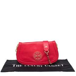 مملوكة مسبقًا Tory Burch Red Leather Britten Crossbody Bag