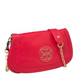 مملوكة مسبقًا Tory Burch Red Leather Britten Crossbody Bag