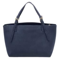مملوكة مسبقًا Tory Burch Blue Leather Medium York Buckle Tote