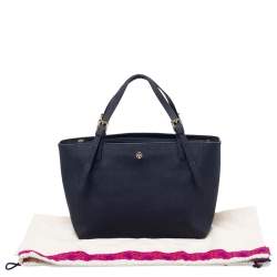 مملوكة مسبقًا Tory Burch Blue Leather Medium York Buckle Tote