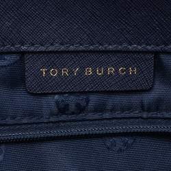 مملوكة مسبقًا Tory Burch Blue Leather Medium York Buckle Tote