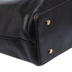 مملوكة مسبقًا Tory Burch Black Leather Bombe Tote