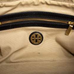 مملوكة مسبقًا Tory Burch Black Leather Bombe Tote