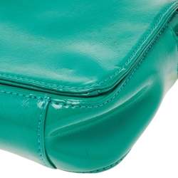 Pre Owned حقيبة كروس توري برش سلسلة روبينسون جلد لامع أخضر