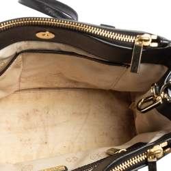 مملوكة مسبقًا Tory Burch Black Perforated Leather Small Robinson Double Zip Tote