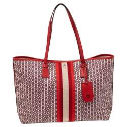 Tory Burch Gemini Link Red Tote