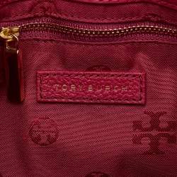 Pre Owned Tory Burch Burgundy Leather Kira  Envelope Flap Shoulder Bag
