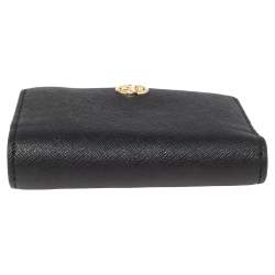 Pre Owned Tory Burch Black Leather Robinson Bifold Wallet