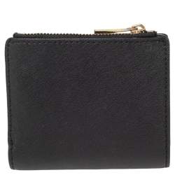 Pre Owned Tory Burch Black Leather Robinson Bifold Wallet