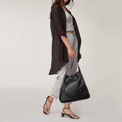 Pre Owned Tory Burch Black Leather Hobo