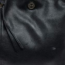 Pre Owned Tory Burch Black Leather Hobo