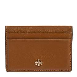 Pre Owned حافظة بطاقات تورى برش روبينسون جلد بنى