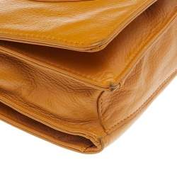 Pre Owned حقيبة كروس توري برش كيب جلد أصفر مُستردة