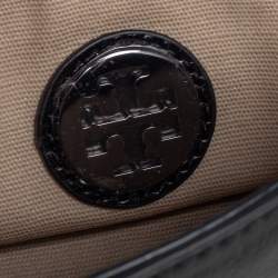 Pre Owned Tory Burch Black Leather Robinson Flap Crossbody Bag