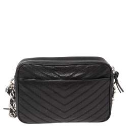 مملوكة مسبقًا Tory Burch Black Leather Alexa Camera Crossbody Bag