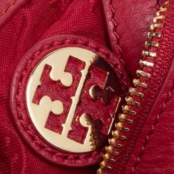 Pre Owned Tory Burch Red Leather Britten Shoulder Bag