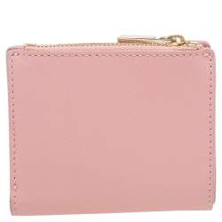 مملوكة مسبقًا Tory Burch Pink Leather Bifold Robison Wallet