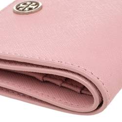 مملوكة مسبقًا Tory Burch Pink Leather Bifold Robison Wallet