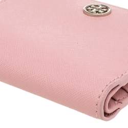 مملوكة مسبقًا Tory Burch Pink Leather Bifold Robison Wallet