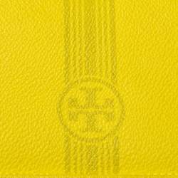 مملوكة مسبقًا Tory Burch Neon Yellow Leather Flap Continental Wallet